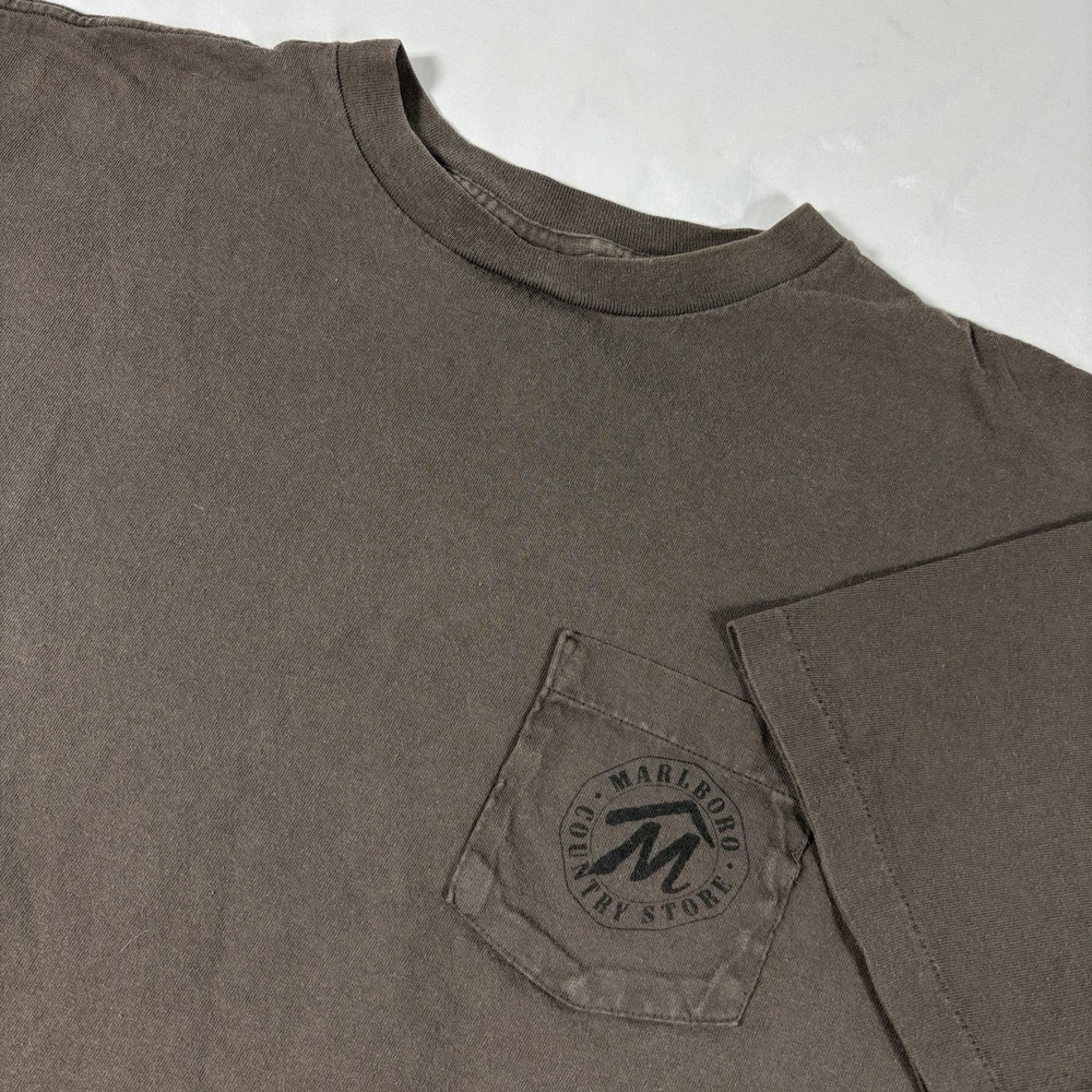 Marlboro Country Store Cowboy Horse Western Rodeo Pocket T Shirt OS FITS XL 90s